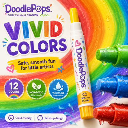 DoodlePops Silky Twist-Up Washable Crayons